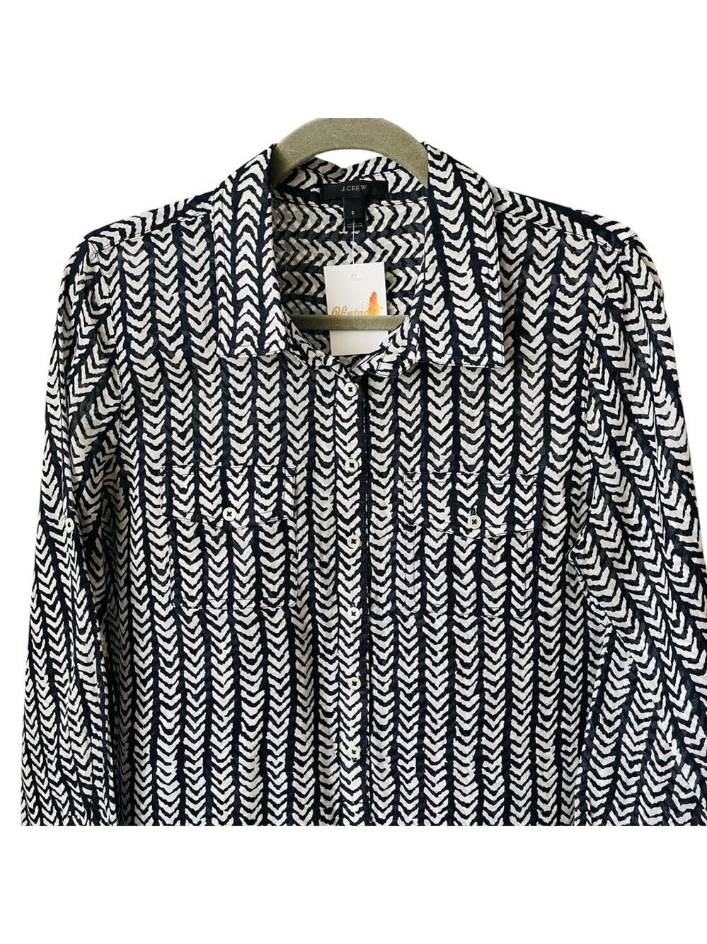 J. Crew Abstract Print Tunic Top - Picture 3 of 3